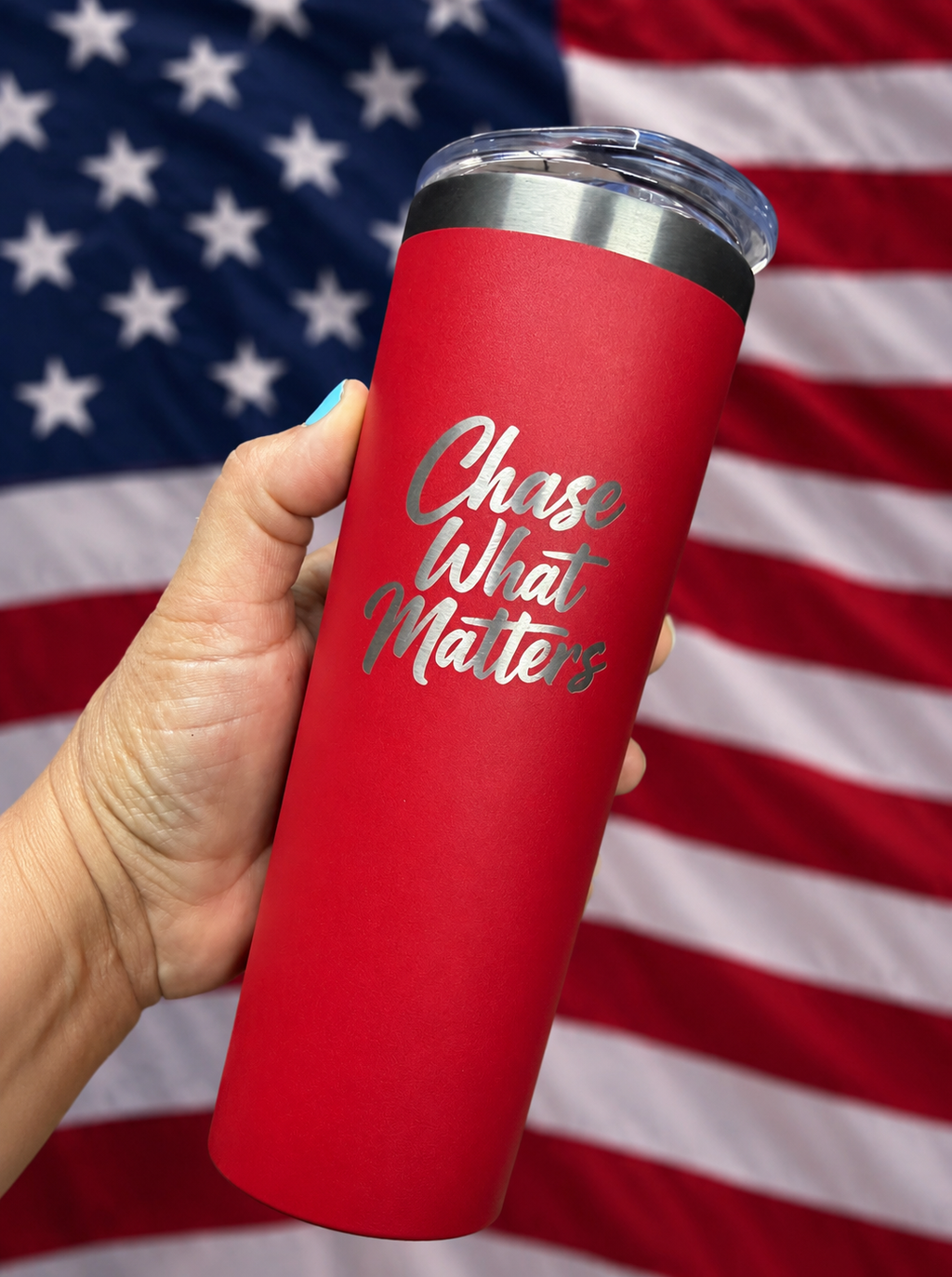 Red Coffee Tumbler-Chase What Matters