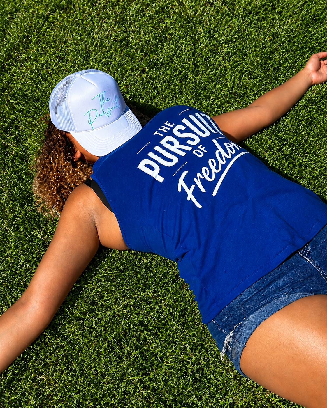 The Pursuit of Freedom Women's Racerback Tank – Royal Blue